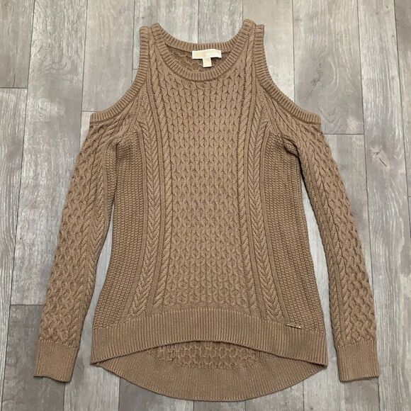Womens Micheal Michael Kors Cable Knit Drop‎ Shoulder Sweater - Picture 1 of 5